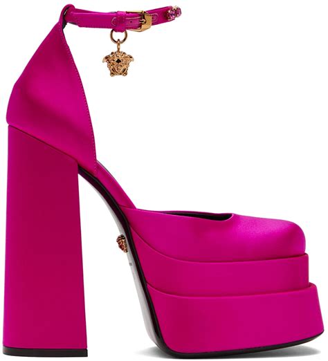 pink versace platform heels|versace platform heels price.